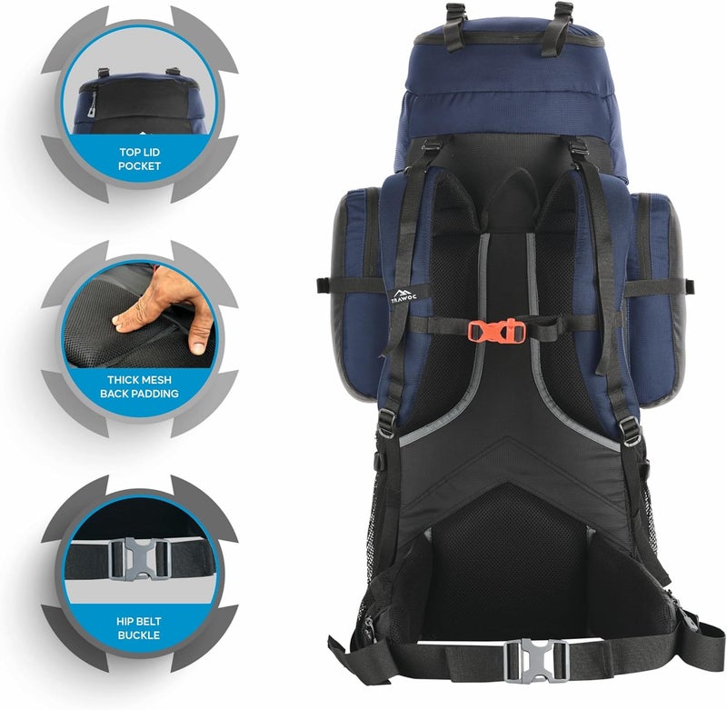 TRAWOC WAYFARER 80L Camping Hiking Rucksack - Image 3