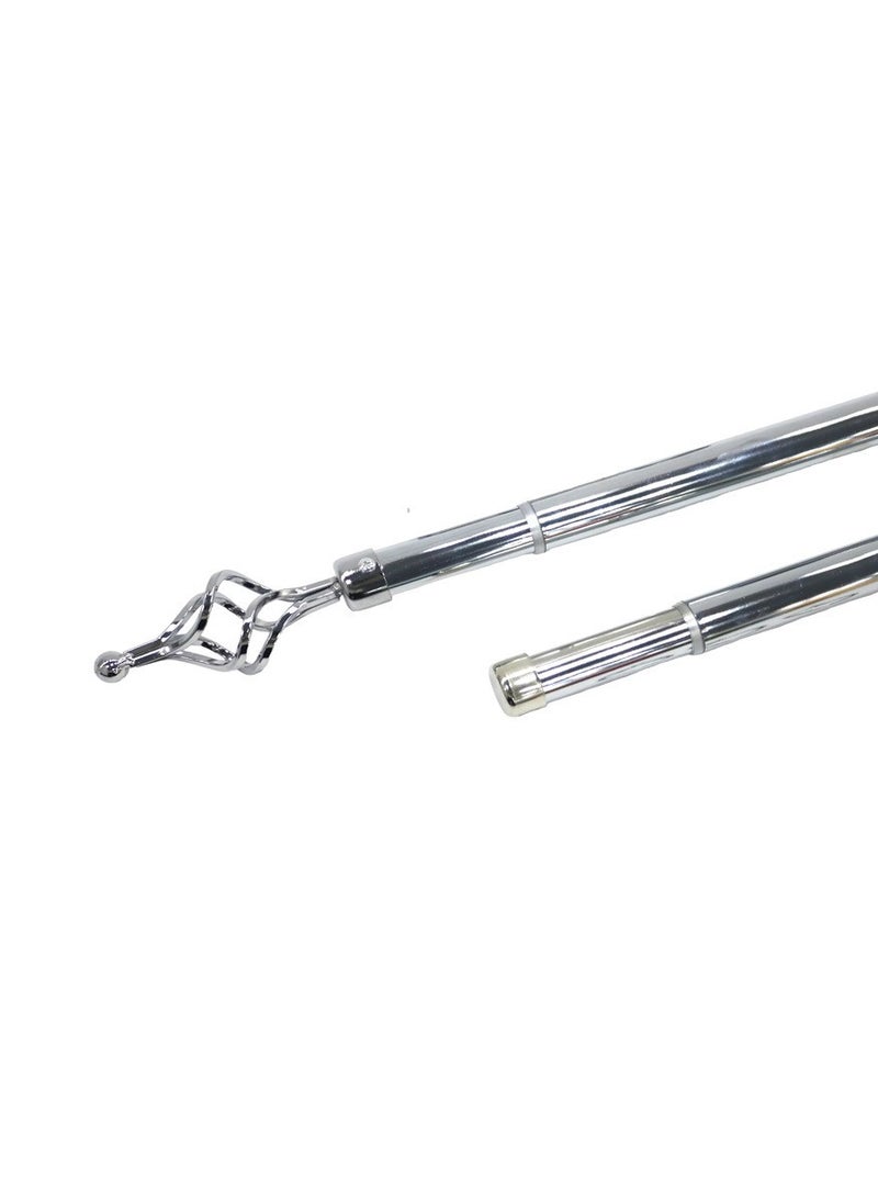 Expandable Double Curtain Rod Silver 100cm to 200cm 2Meter  - Image 1
