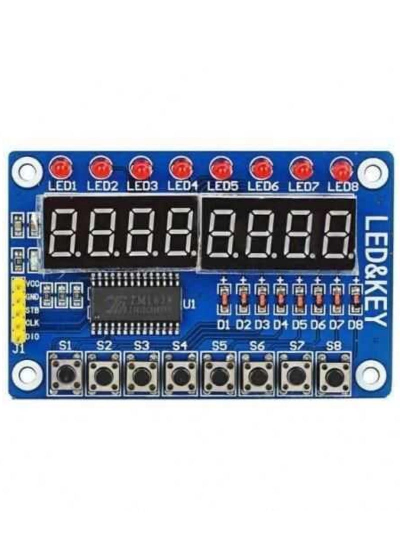 Arduino TM1638 Display Module – LED & Keypad Driver Board 
