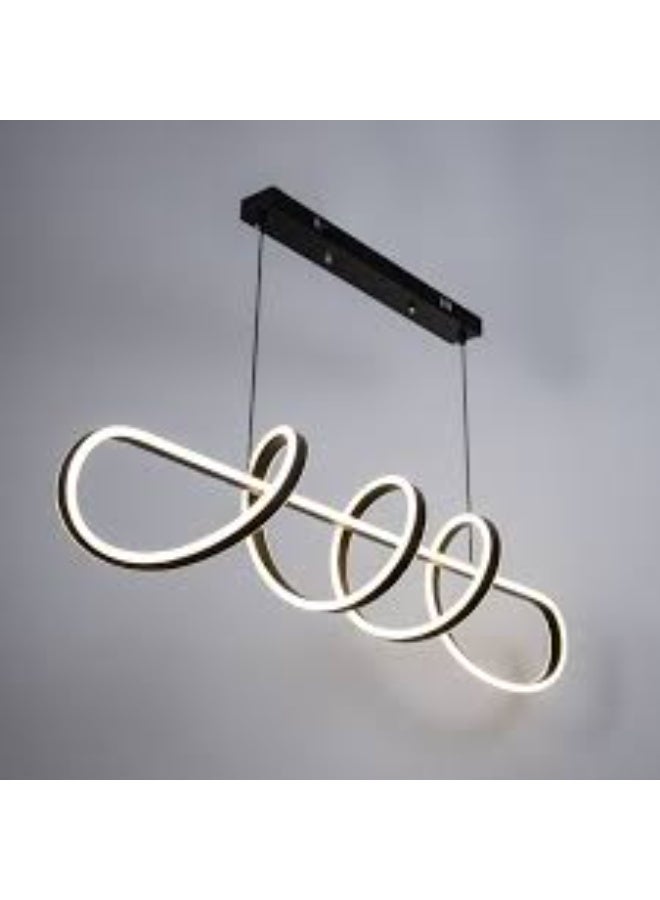 المفتاحة مصباح LED حلقي حديث - ثريا سقف قابلة للتعتيم لغرفة الطعام وغرفة المعيشة وجزيرة المطبخ - ارتفاع قابل للتعديل، تركيبات ألمنيوم موفرة للطاقة مع إضاءة بيضاء دافئة ناعمة - Image 3