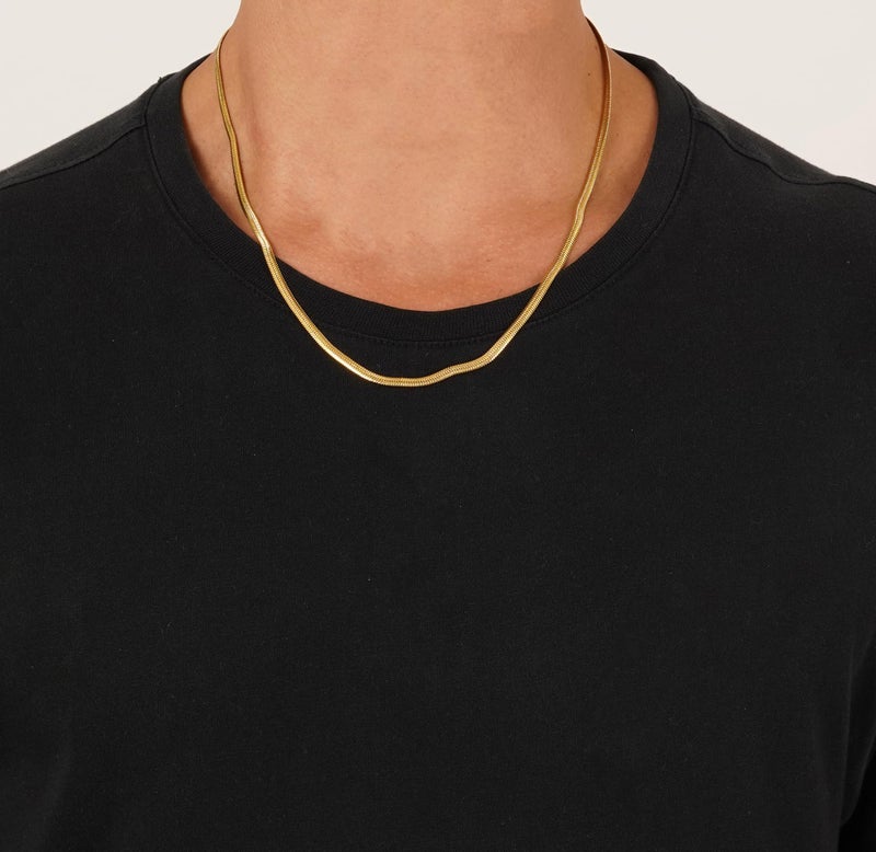 MILLER Stylish Stainless Steel Snake Neck Chain for Men & Boys | Waterproof Anti-Tarnish Neck Chain for Man | Trendy Men's Necklace Jewellery | Daily Wear Accessories | Gift for Husband & Boyfriend - Image 4