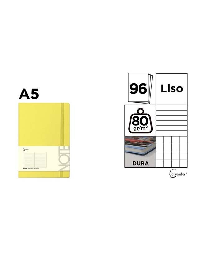 Cervantes دفتر bound مع غلاف كرتوني مخطط - A5