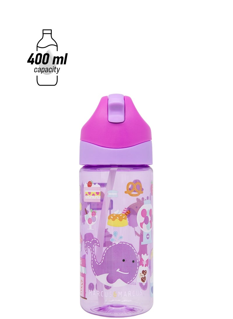 Marcus & Marcus Germrepel Tritan Straw Bottle 400ml Lolly  - Image 1