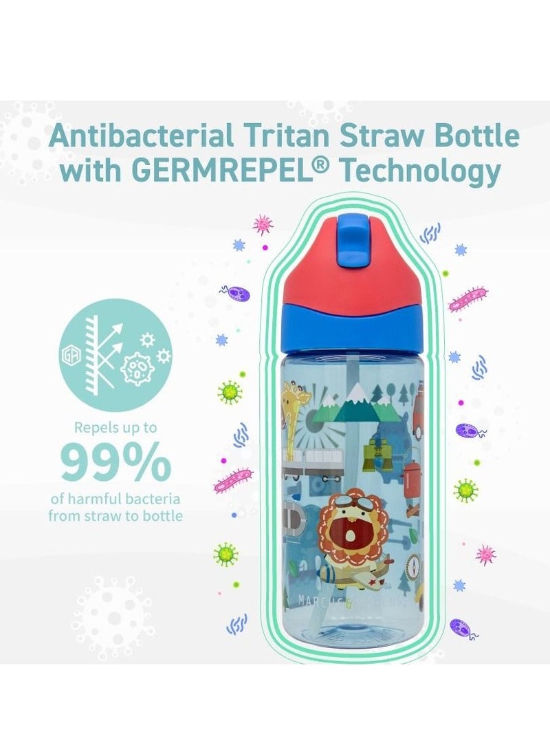 Marcus & Marcus Germrepel Tritan Straw Bottle 400ml Lolly  - Image 3