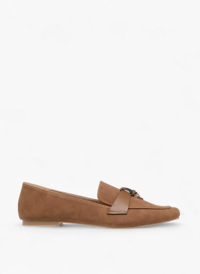 Flora Bella By Shoexpress Metal Accent Slip-On Loafers - Image 1