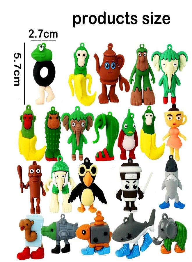 Zbdroxygen 22Pcs Italian Brainrot Toys, Tung Tung Tung Sahur Toys, Mythological Toy for Desk Decoration, Bag Charm, Shelf Display, Figurines - Image 2