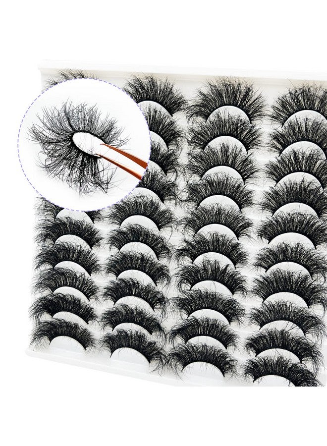 kmilro Fluffy Mink Lashes 20 Pairs Dramatic Thick 5D False Eyelashes 20Mm Wispy Fake Eyelashes Pack By Kmilro (Ld06) - Image 5