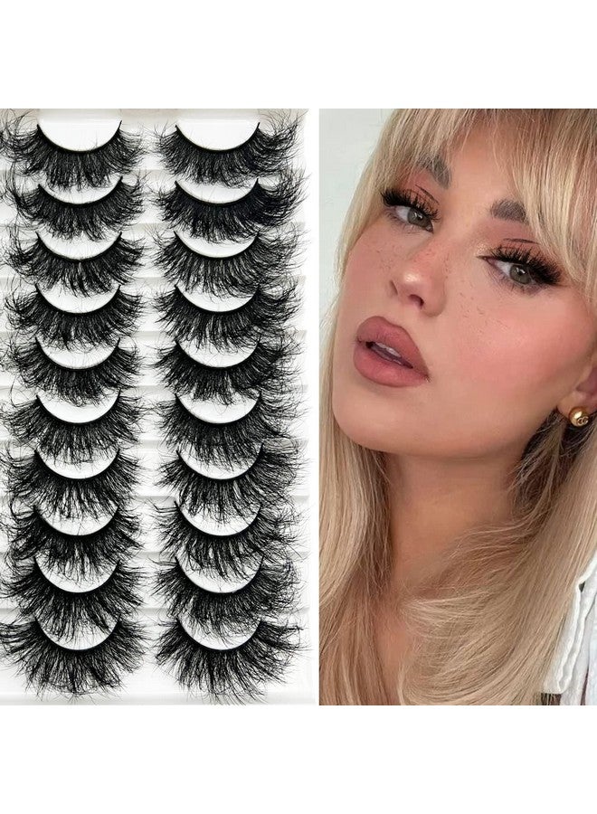 kmilro Fluffy Mink Lashes 20 Pairs Dramatic Thick 5D False Eyelashes 20Mm Wispy Fake Eyelashes Pack By Kmilro (Ld06) - Image 3