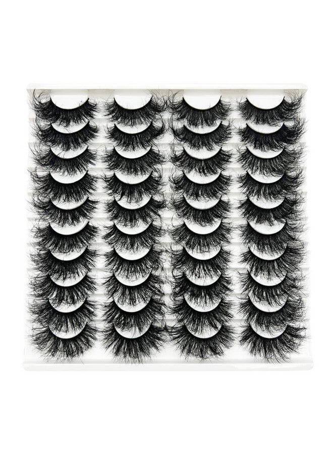 kmilro Fluffy Mink Lashes 20 Pairs Dramatic Thick 5D False Eyelashes 20Mm Wispy Fake Eyelashes Pack By Kmilro (Ld06) - Image 2
