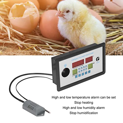 plplaaoo Intelligent Incubator Thermostat,DC 12V 100W Egg Incubator Temperature Controller, Digital Automatic Egg Hatching Incubators Controller for Hatching Duck Eggs Goose Egg - Image 4