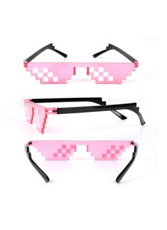 SUNSAR [5 Pack] Sunglasses, Men Women Glass 8 Bit Pixel Mosaic Glasses Photo Props Unisex Sunglass for Adults Teens Multiple Colour  - Image 4