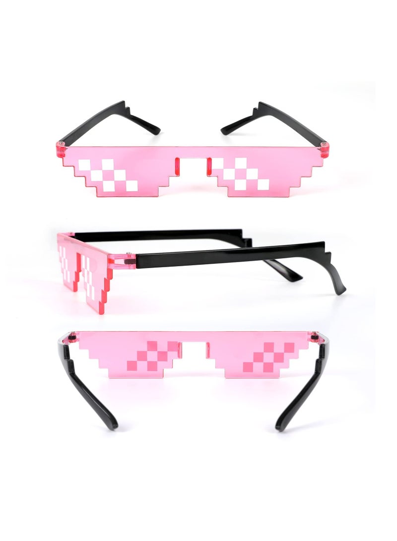 سونسر نظارات شمسية [5 عبوات]، نظارات شمسية للرجال والنساء زجاجية 8 بت فسيفساء فسيفساء 8 بت، نظارات شمسية للجنسين للبالغين والمراهقين متعددة الألوان - Image 4