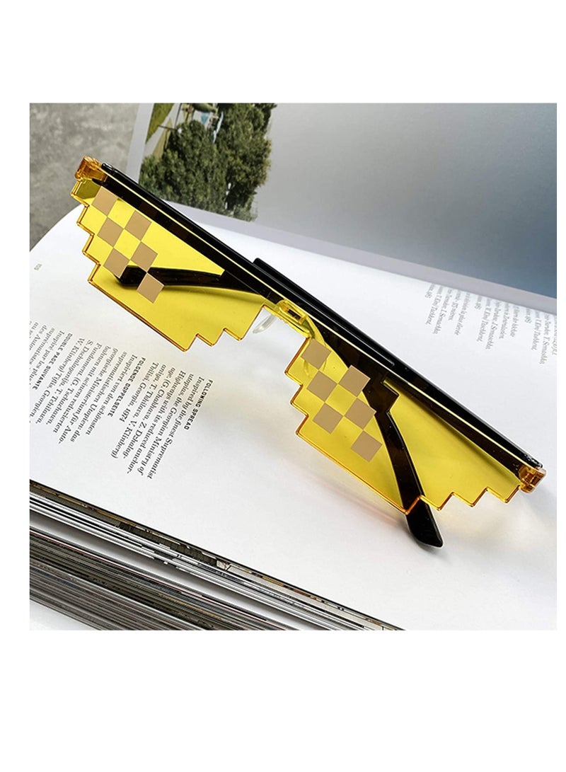 سونسر نظارات شمسية [5 عبوات]، نظارات شمسية للرجال والنساء زجاجية 8 بت فسيفساء فسيفساء 8 بت، نظارات شمسية للجنسين للبالغين والمراهقين متعددة الألوان - Image 5