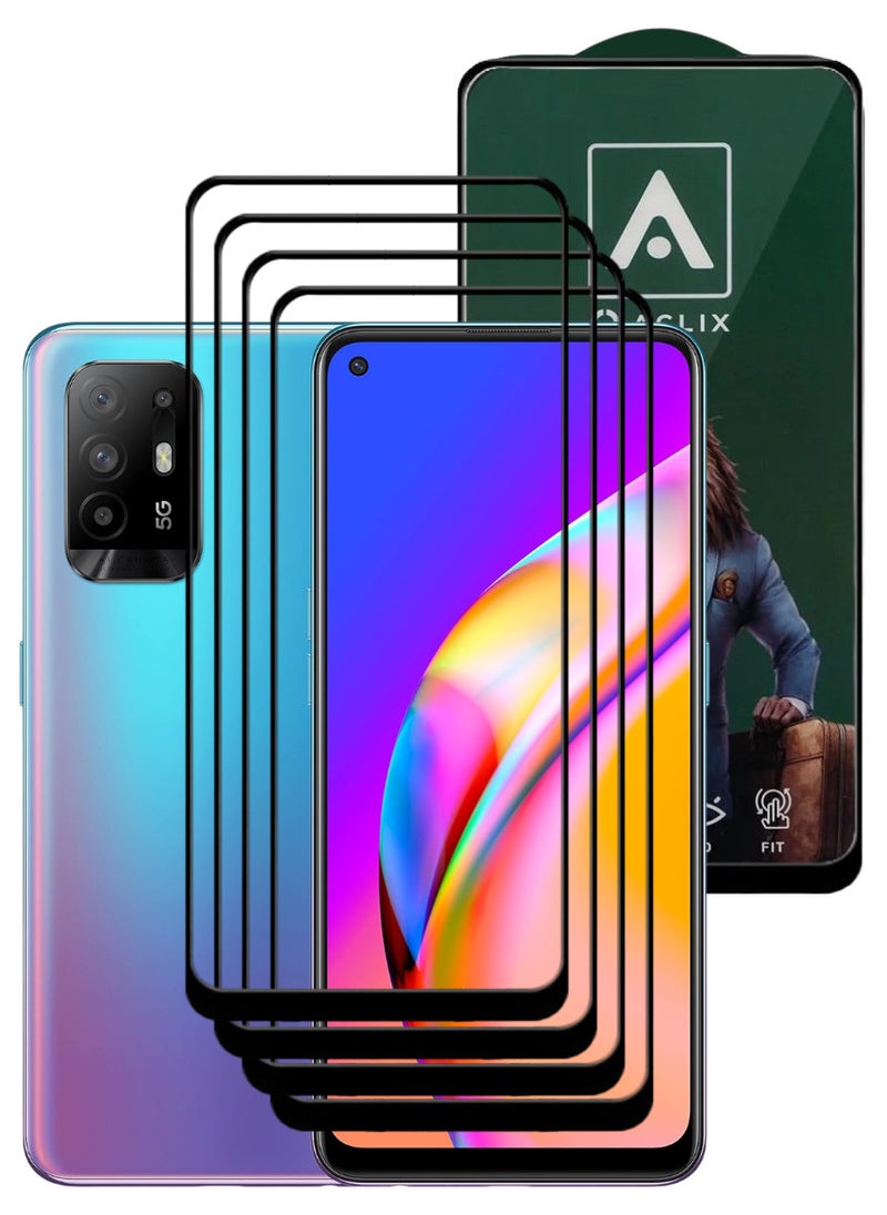ACLIX 4 Pieces Antistatic ESD Dustproof Premium Quality High Definition Tempered Glass Screen Protector Designed For Oppo A94 5G - Image 1