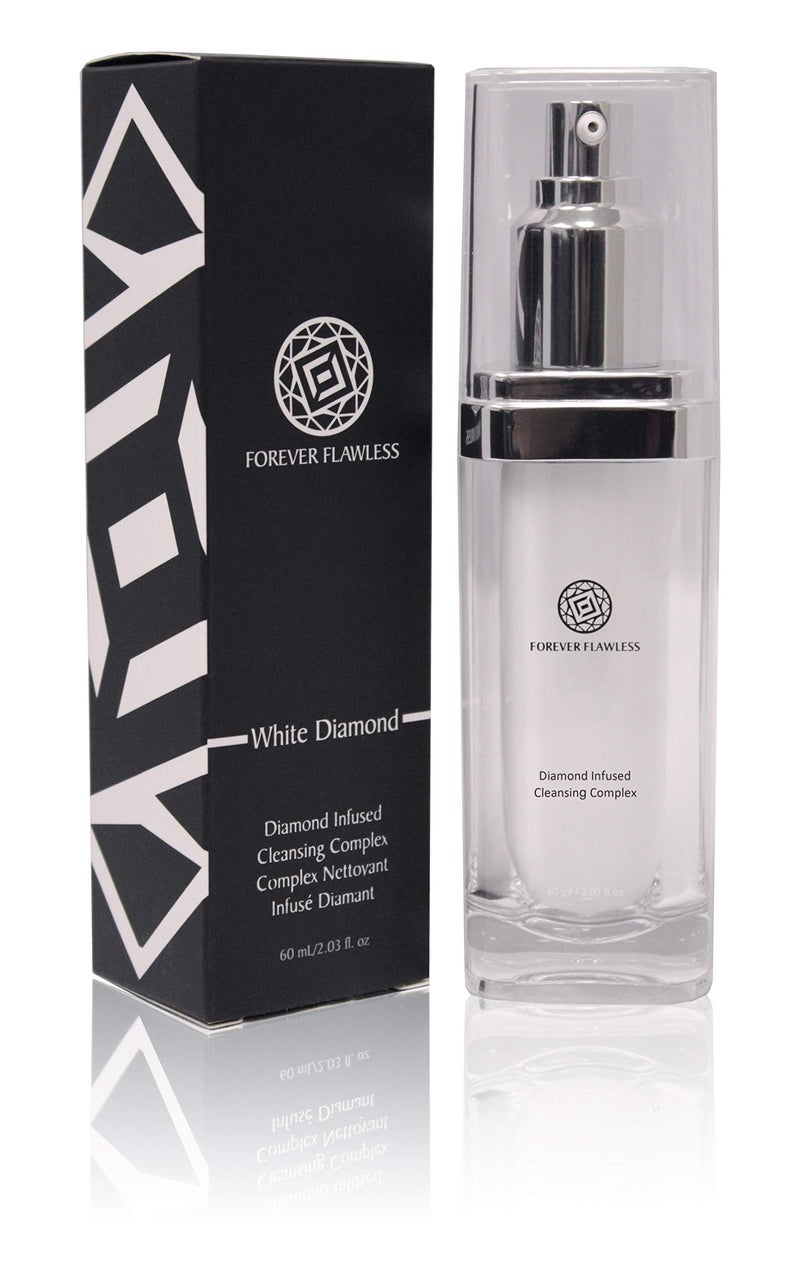 Forever Flawless Best Facial Cleanser with 100 White Diamond Infused Powder Antioxidants Vitamin A and E For Oily Dry  Sensitive Skin AntiAging Anti Wrinkle Men and Women FF13 203 fl oz