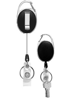 Generic Retractable Badge Reel Name ID Badge Clips Keychain  - Image 1