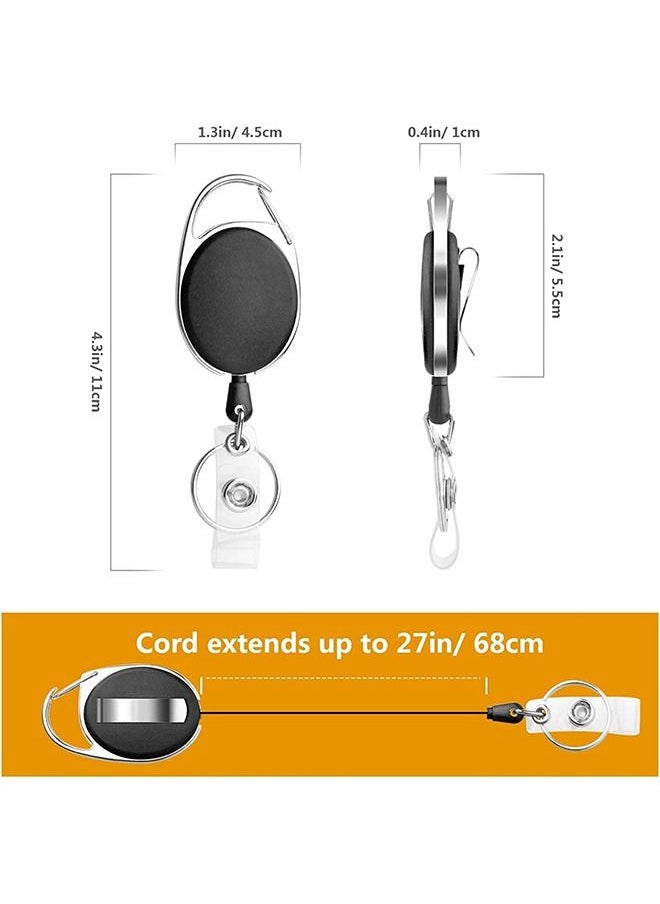 Generic Retractable Badge Reel Name ID Badge Clips Keychain  - Image 2