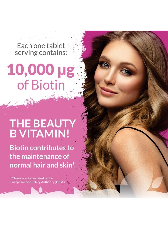 Nu U Nutrition Premium Biotin 10,000 mcg - Advanced Formula for Healthy Hair, Skin, and Nails - Supports Energy Metabolism and Nervous System Function ,365 tablets - Image 5