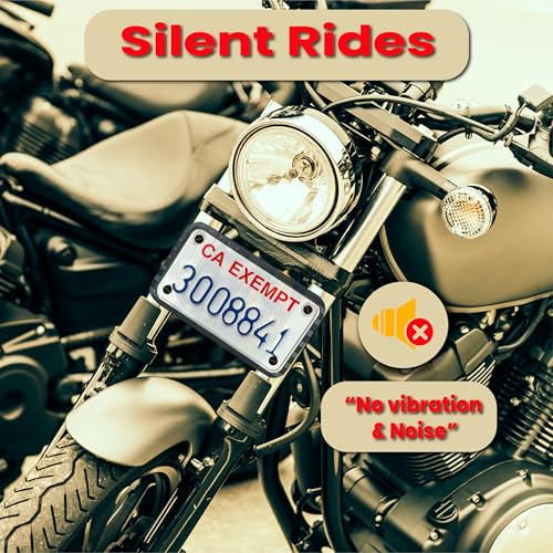 TACTILIAN American Flag Motorcycle License Plate Frame (Black) Rattleproof Silicone Subdued 3D Stars and Stripes US Flag Gloss on Matte Cover, Bike, Harley Motorcycle License Plate Holder Cover - Image 4
