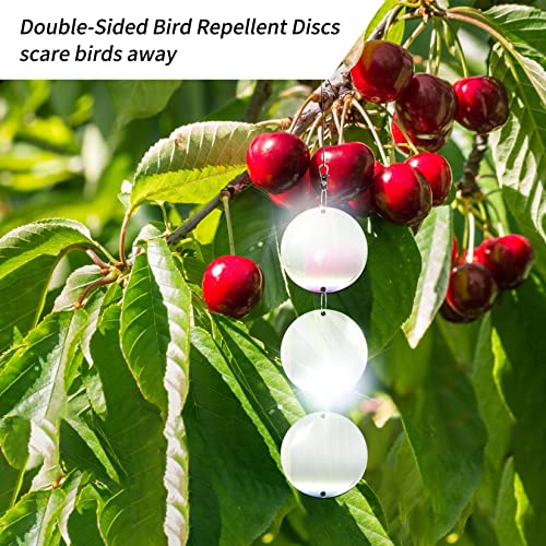 Hedoc Reflective Bird Scare Discs Set, 24PCS Large Double-Sided Bird Deterrents for Outside, Bird Reflectors to Keep Birds, Woodpeckers, Pigeons Away from House, Outdoor Garden, Patio and Yard - Image 2