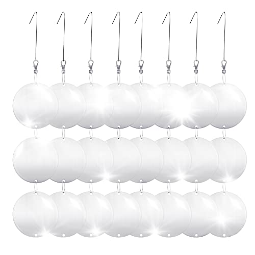Hedoc Reflective Bird Scare Discs Set, 24PCS Large Double-Sided Bird Deterrents for Outside, Bird Reflectors to Keep Birds, Woodpeckers, Pigeons Away from House, Outdoor Garden, Patio and Yard - Image 1