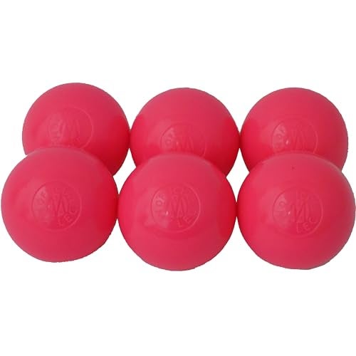 Mylec Cool Weather DEK/Ball/Roller/Street Hockey Ball for Indoor/Outdoor USE Hockey Ball 6 Pack - Pink, 30-60 Degrees - Image 5