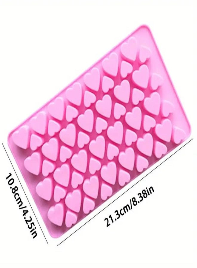 LEGACYCART (2PCS Combo) 55Cavity and Heart Silicone Chocolate Mould, Valentine's Day Heart Silicone Molds, Candy Mold, Used for Jelly, Homemade Treats, Candy, Candle, Chocolate, Resin, Clay - Image 5