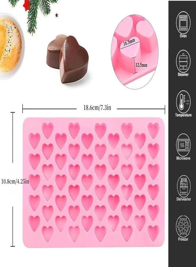 LEGACYCART (2PCS Combo) 55Cavity and Heart Silicone Chocolate Mould, Valentine's Day Heart Silicone Molds, Candy Mold, Used for Jelly, Homemade Treats, Candy, Candle, Chocolate, Resin, Clay - Image 4