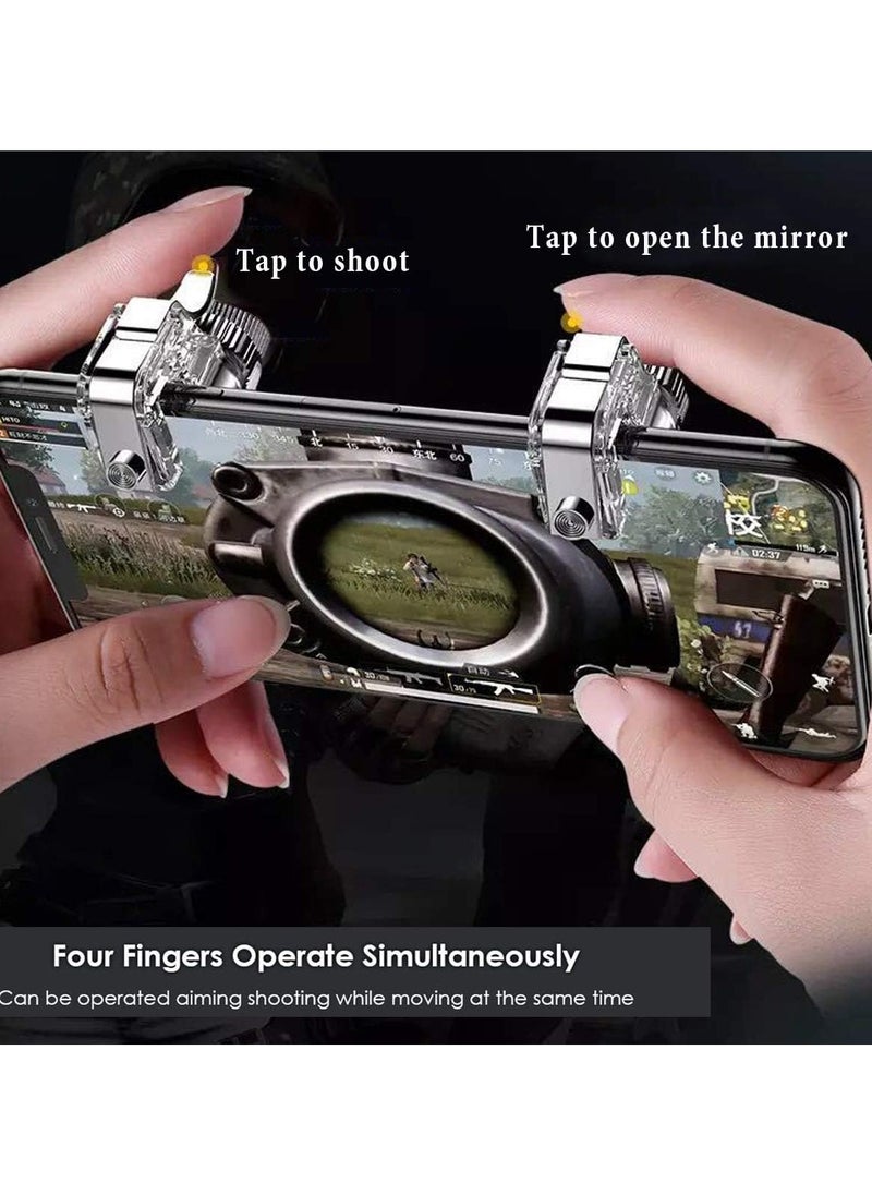 LIXES Mobile Game Controllers, Phone Triggers for Mobile Phone, Shooter Sensitive Controller Joysticks Aim & Fire Trigger Keys for Knives Out/Rules of Survival (1 Pair Mobile Triggers)  - Image 3