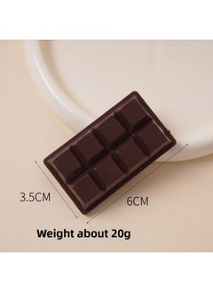 Generic Simulation Chocolate Fake Food Toy PVC Simulation Snacks Key Chain Valentine's Day Small Gift Bag Pendant-Color:Dark Brown Chocolate-no Deduction-Size:If You Need To Add A Keychain, Click On The Bottom Button Changing Option  - Image 1