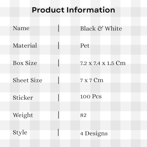 R H LIFESTYLE 100 Pcs Vintage Retro Decorative Nature Stickers Japanese Style Journaling Supplies Cute Self Adhesive Kawaii Stickers Set for Scrapbook (Black & White) - Image 4