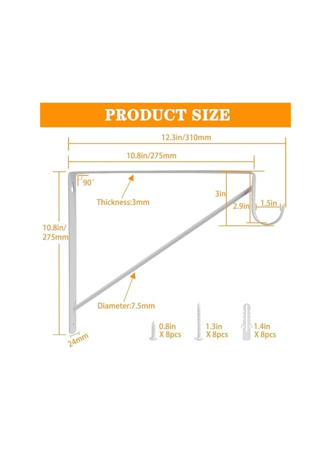 The Bros stainless Steel Corner Code, 4 Pcs 5 x 3 Inch Right Angle Brackets Wall Support Brackets for Shelves Table Bookshelf Wood with Screws, for Fixing Wood Furniture Shelves, Cabinet, Bed (L Shaped)  - Image 2