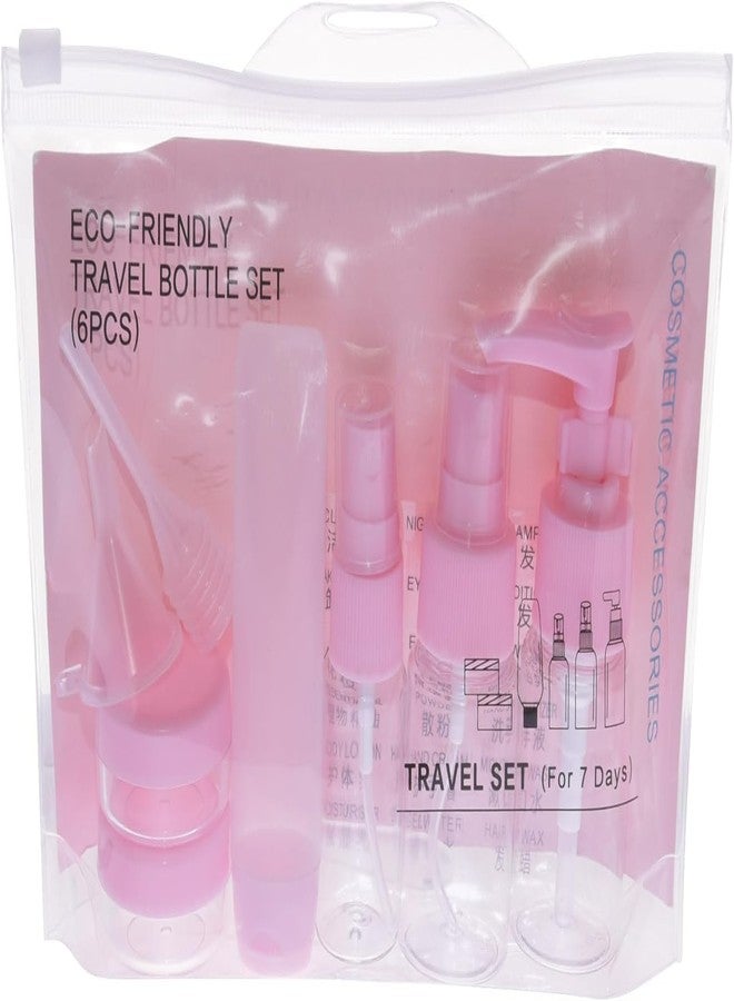 AVMPHD 6in1 Travel Bottles Set, Leak Proof Portable Toiletry Containers Kit, Cosmetic Containers Clear Travel Accessories Squeezable Refillable for Lotion Shampoo Liquids Cream Soap. - Image 5