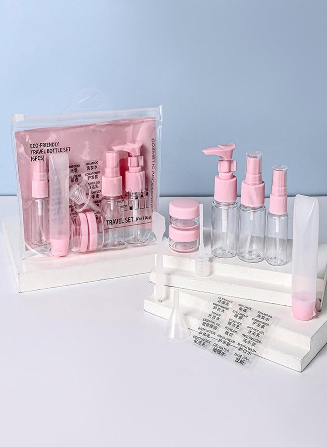 AVMPHD 6in1 Travel Bottles Set, Leak Proof Portable Toiletry Containers Kit, Cosmetic Containers Clear Travel Accessories Squeezable Refillable for Lotion Shampoo Liquids Cream Soap. - Image 3