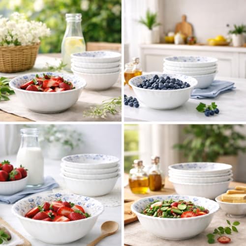 MARKET 99 Melamine Round Shape Hammered Bowls Set of 6 (Each-210ml) | Microwave Safe Serveware Set for Breakfast, Lunch, and Dinner | Stylish Small Serving Bowl for Kitchen Decor - Image 5