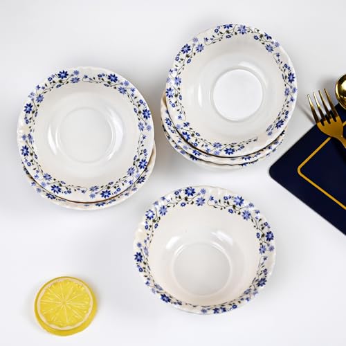 MARKET 99 Melamine Round Shape Hammered Bowls Set of 6 (Each-210ml) | Microwave Safe Serveware Set for Breakfast, Lunch, and Dinner | Stylish Small Serving Bowl for Kitchen Decor - Image 4