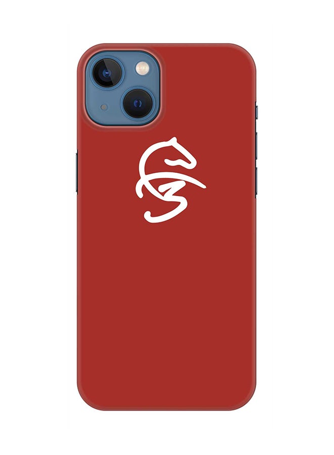 Case for Apple iPhone 14 Slim Snap Classic Series Mobile Cover Hard PC Shield Matte Finish Print - Faz3 Icon Red