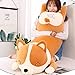SNOWOLF Shiba Inu Plush Pillow Stuffed Animal Dog 472inch Cute Corgi Akita Soft Plush Toy Comfort Cushion Gifts for Girls Boys Orange 120cm472inch - Image 4