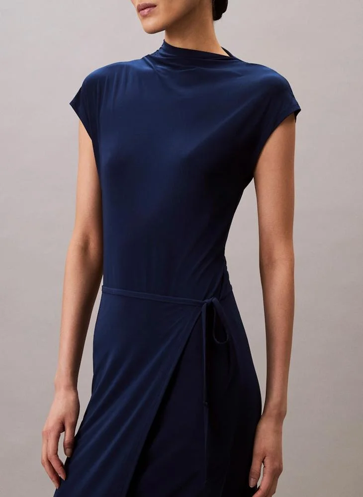 CALVIN KLEIN Causal Midi Wrap Dress