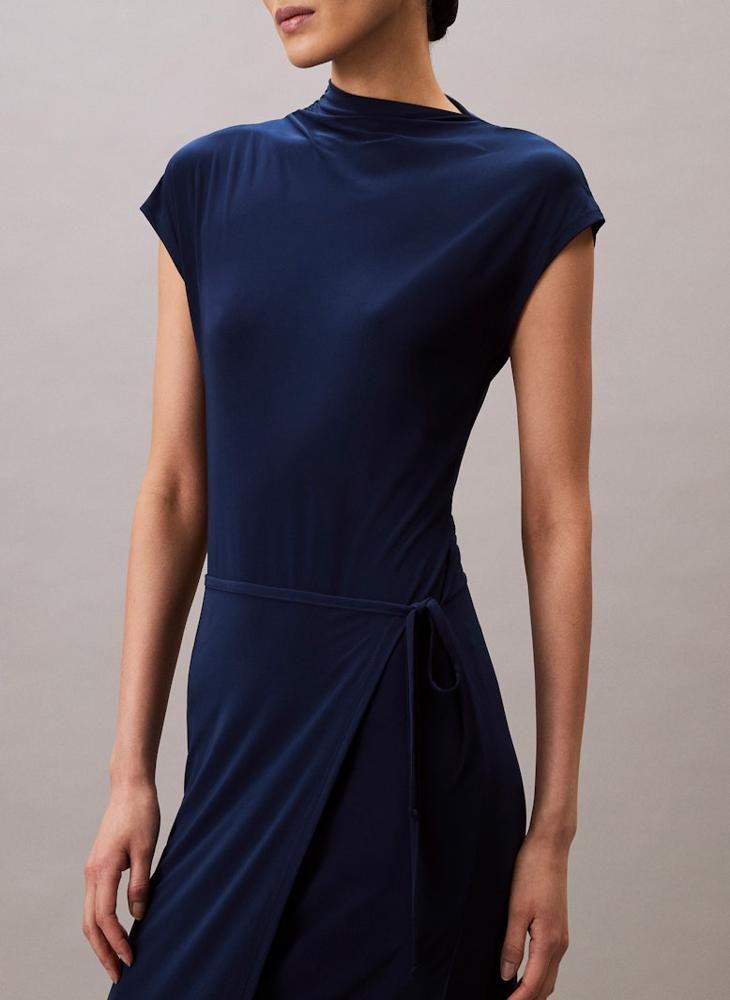CALVIN KLEIN Causal Midi Wrap Dress - Image 1