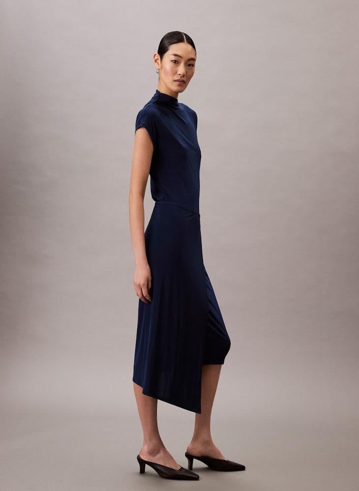 CALVIN KLEIN Causal Midi Wrap Dress - Image 4