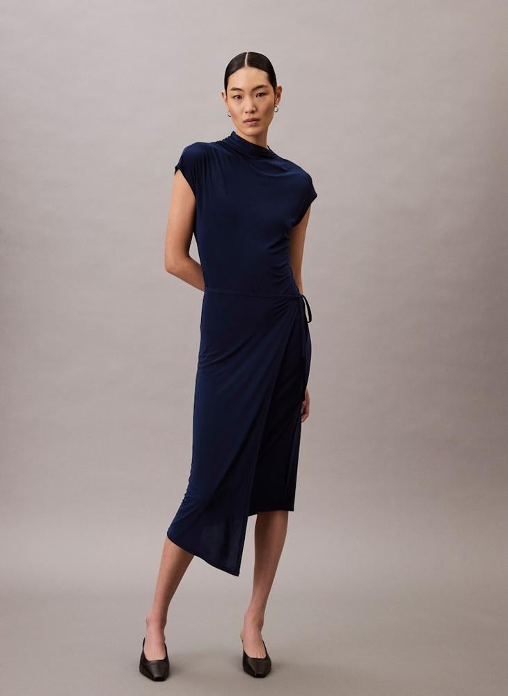 CALVIN KLEIN Causal Midi Wrap Dress - Image 5