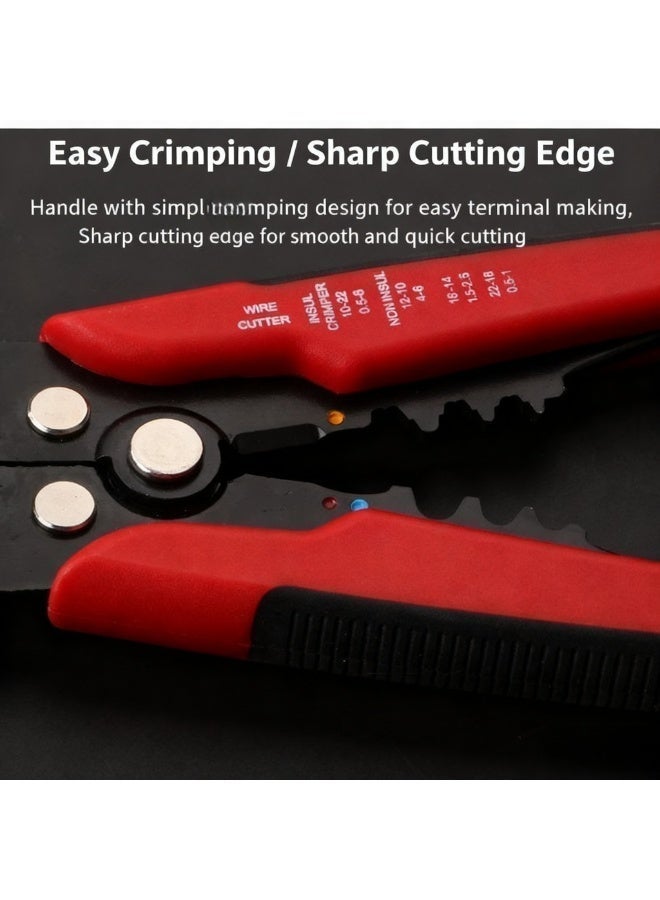 1PCS Crimper Cable Cutter Automatic Wire Stripper Multifunctional Stripping Tools Crimping Pliers Terminal 0.2-6.0mm2 tool - Image 4