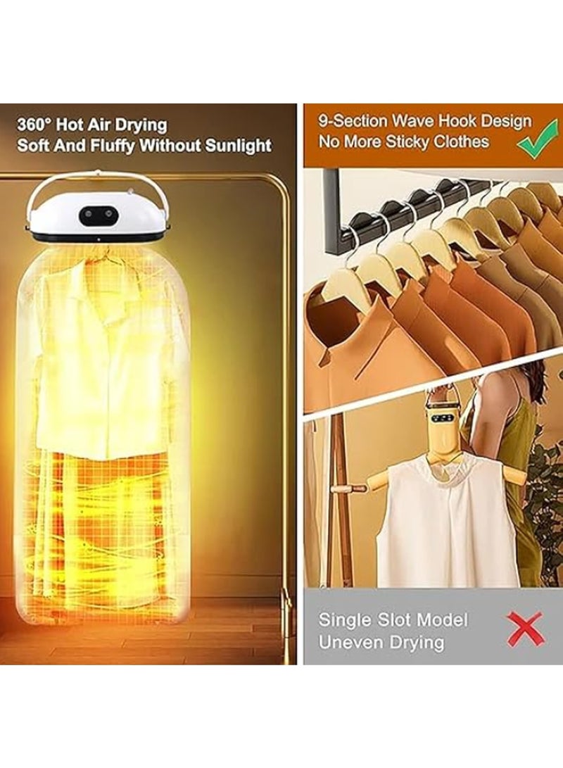 Kimaya Portable Clothes Dryer Machine, Quick Drying in 20 Minutes, Adjustable Timer, Low-Noise Clothes Drying Solution for Home & Travel - Image 2