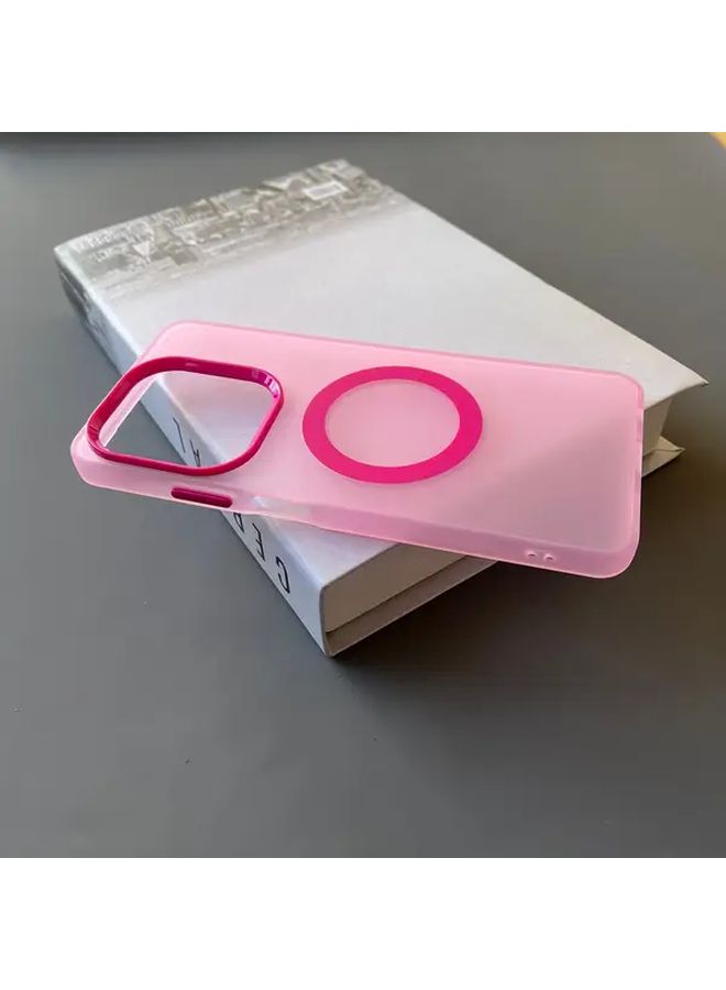 حافظة مغناطيسية صلبة بلون كانتدي مطفي متوافقة مع Oppo A3X أسود مقاومة للصدمات - Image 1