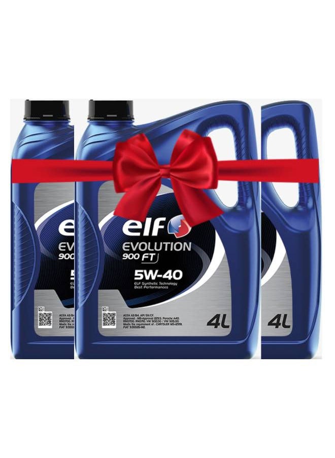elf - Pack of 3 ELF EVOLUTION 900 FT 5W-40 - 4 Liter - Image 1