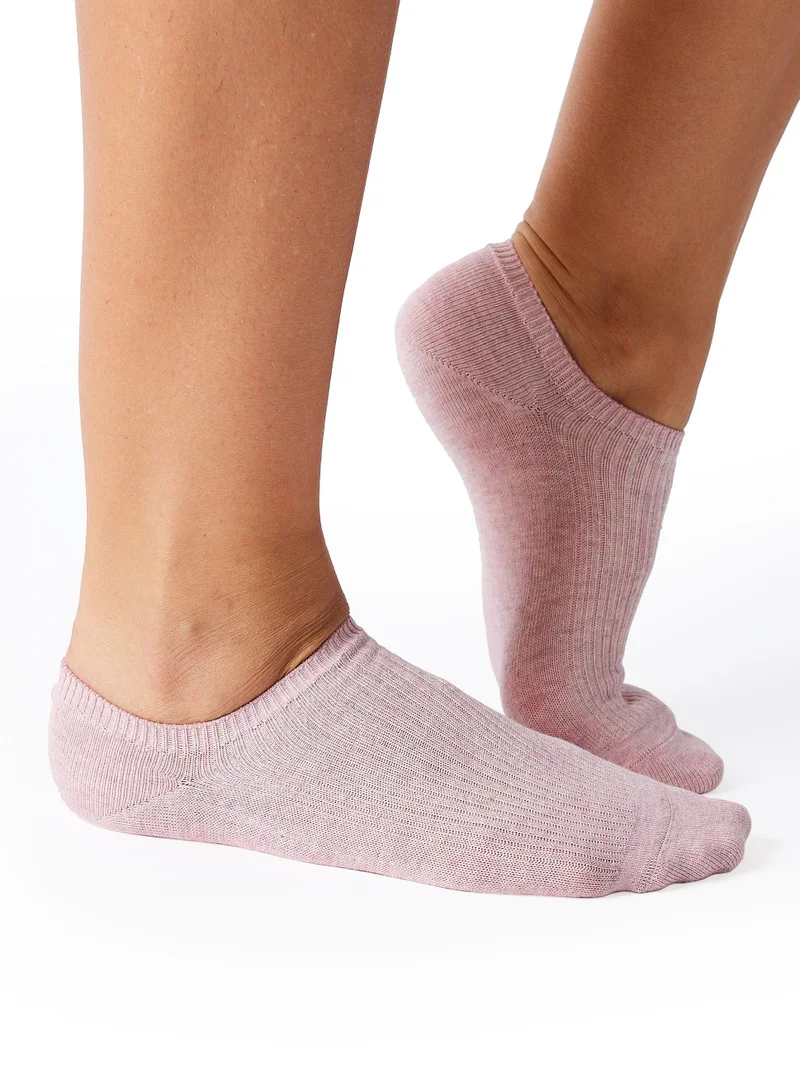 Prickly Pear Prickly Pear 3 x Ribbed  Ankle Socks, Pink