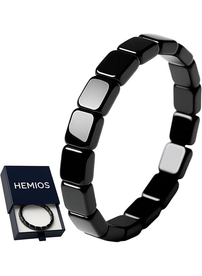 general Hematite Bracelet Men - Reignites Masculine Energy, Natural Hematite Stone Beaded Stretch Healing Bracelets Reclaim Your Edge & Confidence - Image 1