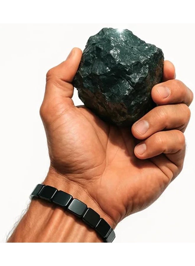 general Hematite Bracelet Men - Reignites Masculine Energy, Natural Hematite Stone Beaded Stretch Healing Bracelets Reclaim Your Edge & Confidence - Image 4