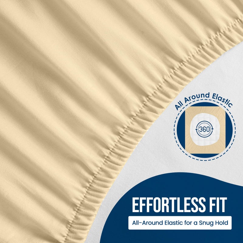 Utopia Bedding Waterproof Mattress Protector Twin Size, Premium Terry Mattress Cover 200 GSM, Breathable, Fitted Style with Stretchable Pockets (Beige) - Image 4